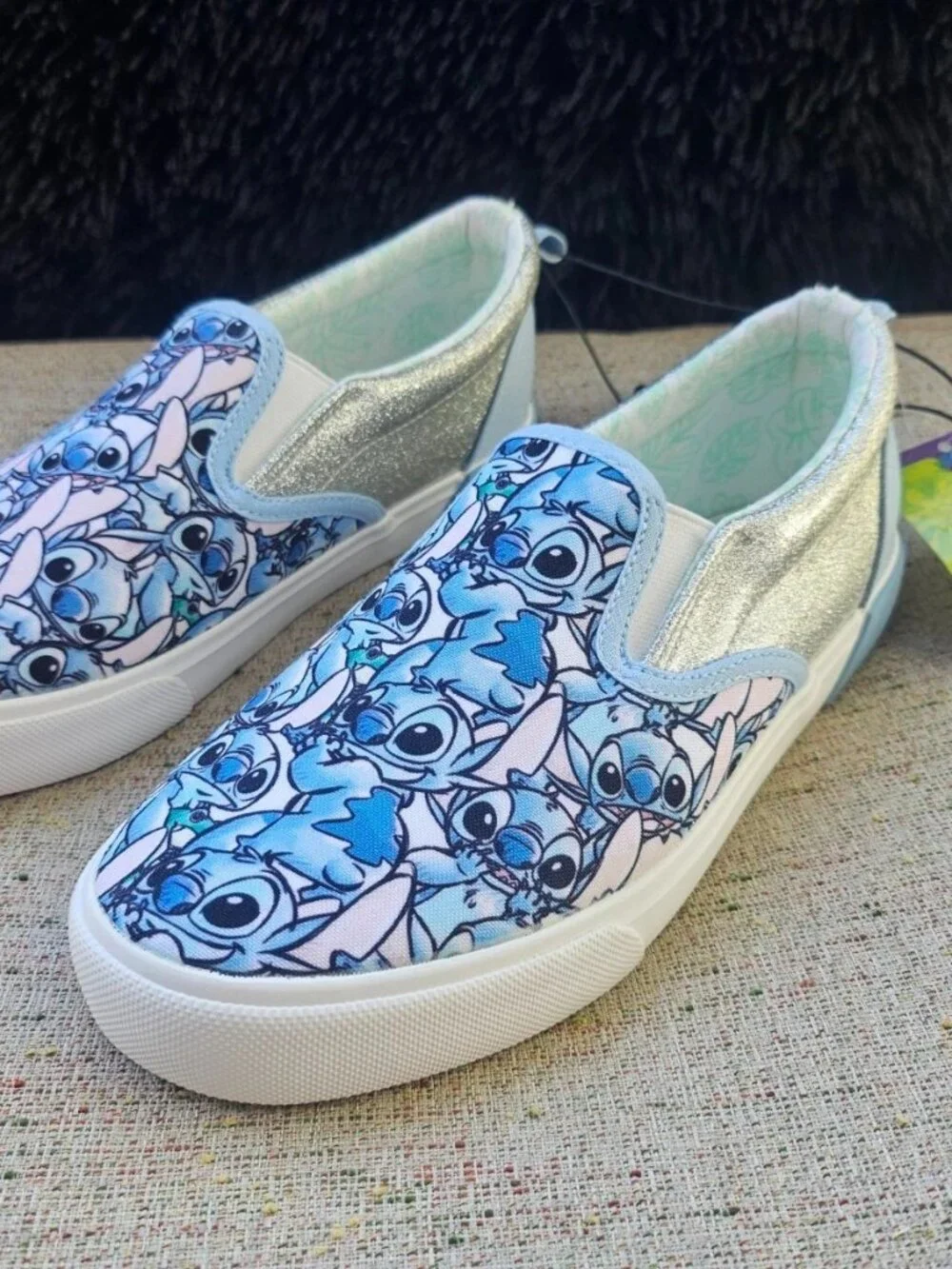 Disney Stitch Girl Shoes Loafer Slip On Blue Size 4US 36 EU NWT - Picture 4 of 8